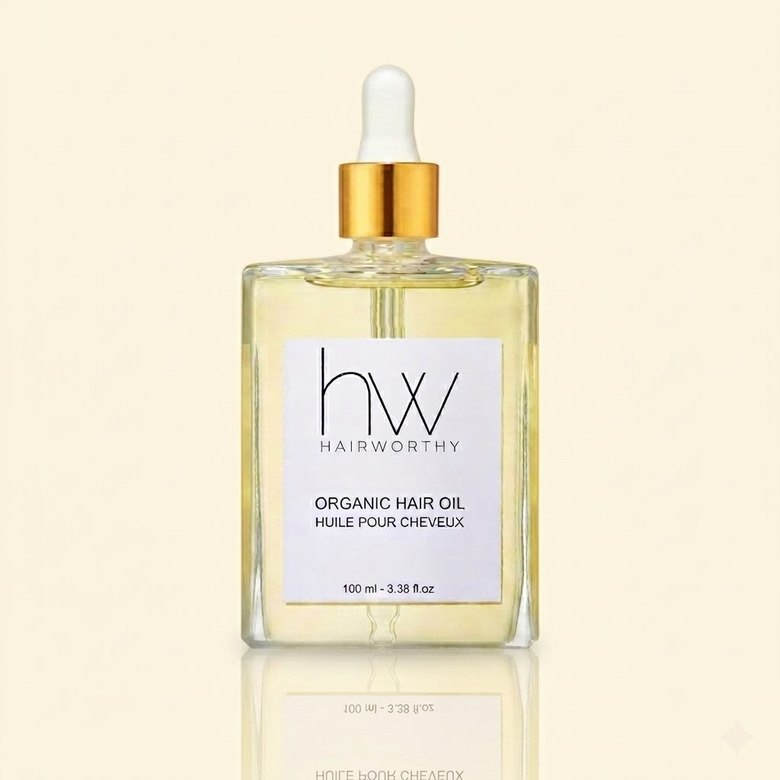 Hairworthy Organic Hair Oil bottle